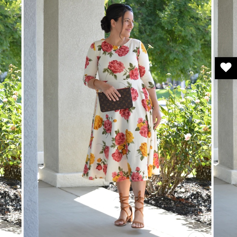 Summer Floral Midi Dress